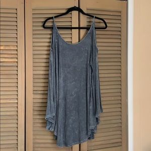 Cold shoulder long sleeve dress